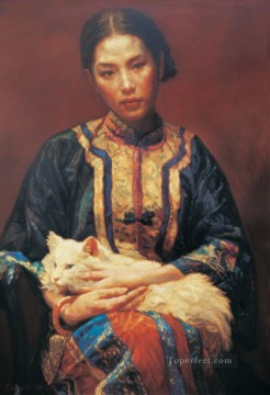 中国 Painting - 瞑想する中国人のチェン・イーフェイの女の子